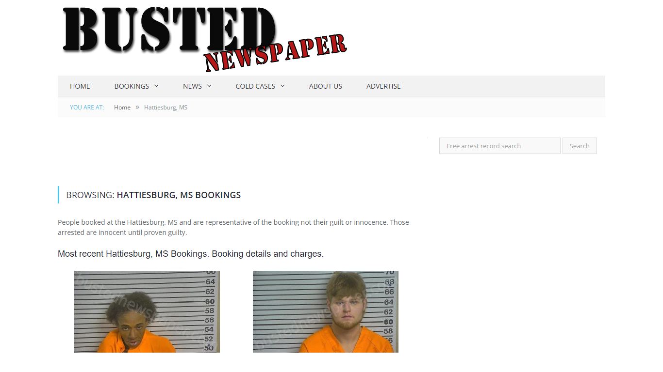 Hattiesburg, MS Mugshots - BUSTEDNEWSPAPER.COM