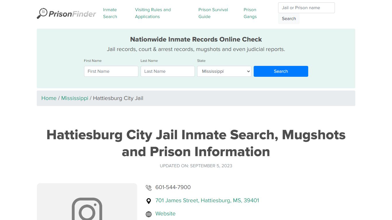 Hattiesburg City Jail Inmate Search, Mugshots, Visitation, Phone no ...